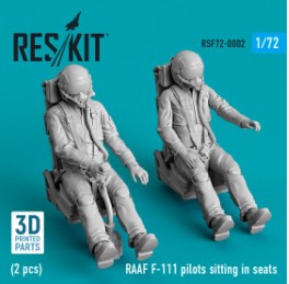 RSF72-0002 1/72 RAAF F-111 pilots sitting in seats (2 pcs) (3D Printed) (1/72)
