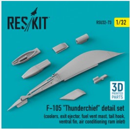 RSU32-0073 1/32 F-105 "Thunderchief" detail set (coolers, exit ejector, fuel vent mast, tail hook,ve