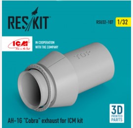 [사전 예약] RSU32-0107 1/32 AH-1G \"Cobra\" exhaust for ICM kit (3D Printed) (1/32)