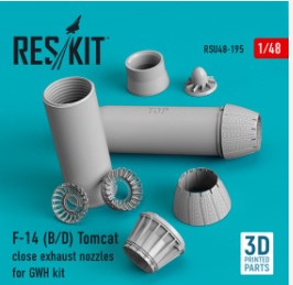 RSU48-0195 1/48 F-14 (B,D) \"Tomcat\" close exhaust nozzles for GWH kit (3D Printing) (1/48)