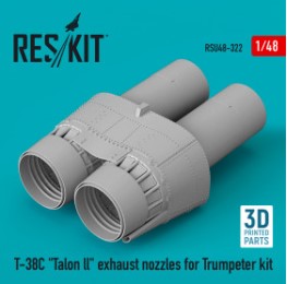 RSU48-0322 1/48 T-38C "Talon ll" exhaust nozzles for Trumpeter kit (3D Printed) (1/48)