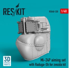 [사전 예약] RSU48-0330 1/48 Mi-24P aiming set with Raduga-Sh for zvezda kit (3D Printed) (1/48)