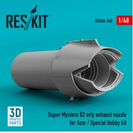 [사전 예약] RSU48-0348 1/48 Super Mystere B2 erly exhaust nozzle for Azur / Special Hobby kit (3D Printed) (1/48