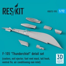 RSU72-0193 1/72 F-105 \"Thunderchief\" detail set (coolers, exit ejector, fuel vent mast, tail hook,ve