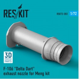 RSU72-0203 1/72 F-106 "Delta Dart" exhaust nozzle for Meng kit (3D Printed) (1/72)