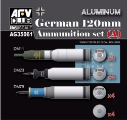 [주문시 입고] AFVAG35061 1/35 German 120mm Ammunition Set A - Aluminum