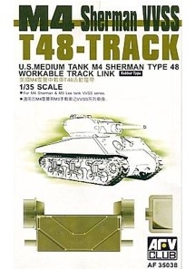 [주문시 입고] AFV35038 1/35 VVSS T48 Workable Tracks for US M4 Sherman (Rubber Type)