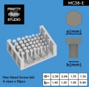 [사전 예약 ~11/29일] MC38-E Hex Head Screw Set 4 sizes x 10 pcs Detail-up Screw Set 3D Printed