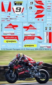 [사전 예약 ~12/4일] TBD919 1/12 Decals Ducati Panigale V4 Danilo Petrucci World SBK 2023 TB Decal TBD919