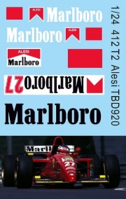 [사전 예약 ~12/4일] TBD920 1/24 Sponsor Decals For  Ferrari 412 T2 Jean Alesi 1995 TB Decal TBD920