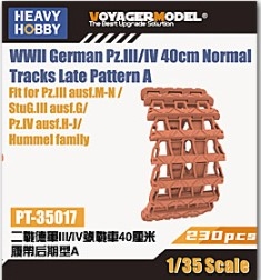 PT-35017 1/35 WWII German Pz.III/IV 40cm Normal Tracks Late Pattern A