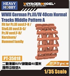 [사전 예약] PT-35018 1/35 WWII German Pz.III/IV 40cm Normal Tracks Middle Pattern A