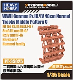 [사전 예약] PT-35025 1/35 WWII German Pz.III/IV 40cm Normal Tracks Middle Pattern C