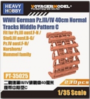 [사전 예약 ~12/7일] PT-35025 1/35 WWII German Pz.III/IV 40cm Normal Tracks Middle Pattern C