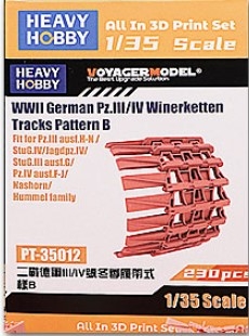[사전 예약] PT-35012 1/35 WWII German Pz.III/IV Winterketten Tracks Pattern B (Fit for Pz.III ausf.H-N /StuG.III