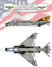 [사전 예약] G72013 1/72 F-4J CAG VF-92 "Silver Kings" 1974 Phantom II 