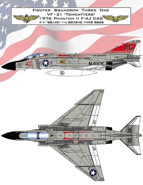 [사전 예약] G72014 1/72 F-4J CAG VF-31 "Tomcatters" 1976 Phantom II 