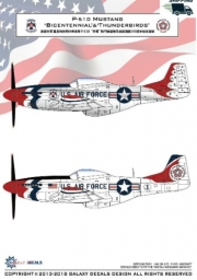 [사전 예약] G72017 1/72 P-51D Mustang Bicentennial & Thunderbirds  