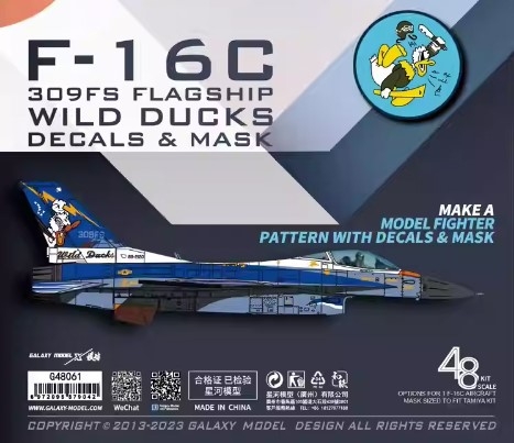 [사전 예약] G48061 1/48 F-16C "Wild Ducks" Special Paint Scheme Commander'S Jet 2022 309 FS 