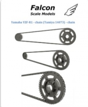 FSM31 Chain set for 1/12 scale models: Yamaha YZF-R1 Exup Deltabox II for Tamiya