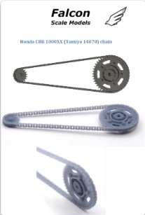 FSM33 Chain set for 1/12 scale models: Honda CBR 1000 XX for Tamiya
