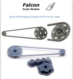 [사전 예약] FSM36 Chain set for 1/12 scale models: Ducati 1199 Panigale S for Tamiya