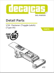 [사전 예약] DCL-PAR109 Bonnet pins for 1/24 scale models: Toggle Latch Type 01 (12 units/each)