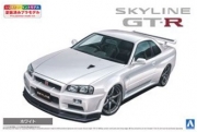 [사전 예약] AOS06558 1/24 Nissan BNR34 Skyline GT-R V Spec II '00 White Pre-painted model kit