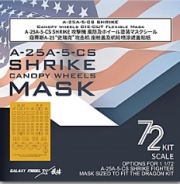 [사전 예약] C72027 1/72 A-25A-5-CS Shrike canopy & Wheels Mask for Dragon