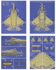 [사전 예약] D48041 1/48 F-22 Raptor Fighter Colour Separation for Hasegawa