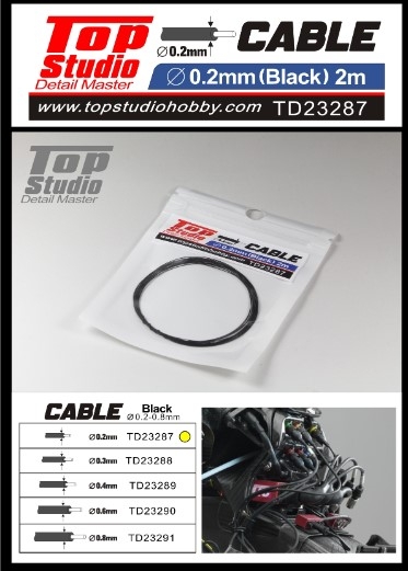 TD23287 0.2mm Black Cable