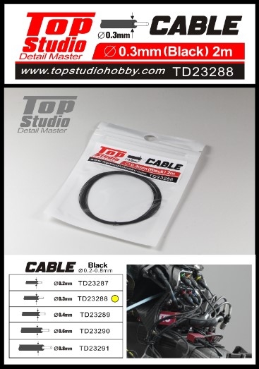 TD23288 0.3mm Black Cable