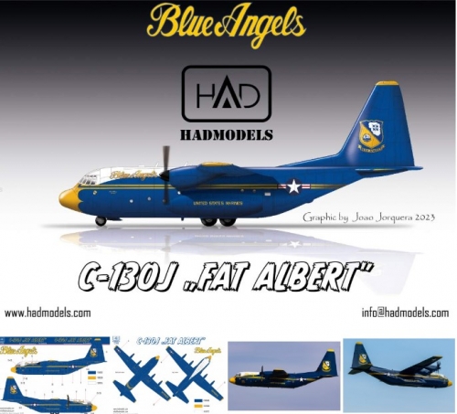 72269 1/72 C-130J Hercules Blue Angels Fat Albert decal for Zvezda