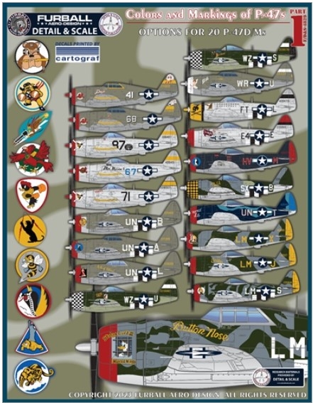 FURF/D&S-4829 1/48 Colors and Markings of P-47s Part 1