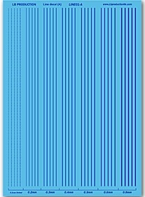 [사전 예약] LINE01A-BLU Blue Line decal A (Thin line) 0.2-0.8mm