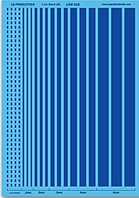 [사전 예약] LINE01B-BLU Blue Line decal B(Thick line) 1-8mm