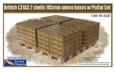 [사전 예약] GM35020 1/35 BRITISH L31A3 2 SHEELS 105MM AMMO BOXES AND PALLETS
