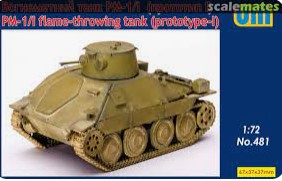 UM-481 1/72 PM-1/I flame-throwing tank on the \"Hetzer\" (1/72)