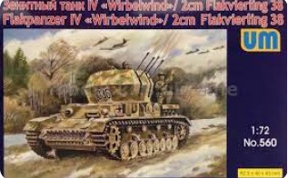 [사전 예약] UM-560 1/72 Flakpanzer IV \"Wirbelwind\" /2cm Flakvierling38 (1/72)