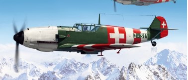 [사전 예약] D5-12 1/48 Swiss Air Force Fighter MESSERSCHMITT Bf 109 E-3a (1/48)
