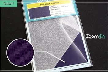 ZD187 1/24 Purple carbon fiber decal -Twill weave-