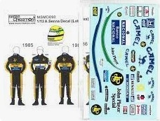 MSMD090 1/12 A.Senna Figure Decal "Lotus"