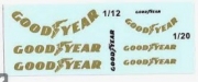 MSMD164 1/12 & 1/20 Goodyear decal for Wolf WR1 For Tamiya