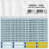 MSMD243 1/24 UK Licence plate decal