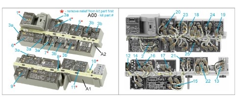 [사전 예약] QD35117 1/35 AH-64D Extended forward avionics bays 3D-Printed & coloured Interior on decal paper (Meng)