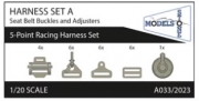 [사전 예약] A033/2023 Harness Set A - Seat Belt Buckles and Adjusters - 5-Point Racing Harness Set