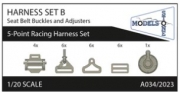 [사전 예약] A034/2023 Harness Set B - Seat Belt Buckles and Adjusters - 5-Point Racing Harness Set