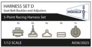 [사전 예약] A036/2023 Harness Set D - Seat Belt Buckles and Adjusters - 5-Point Racing Harness Set