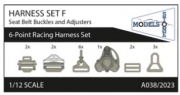 [사전 예약] A038/2023 Harness Set F - Seat Belt Buckles and Adjusters - 6-Point Racing Harness Set