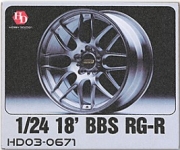 [사전 예약] HD03-0671 1/24 18' BBS RG-R Wheels (Resin+Metal Wheels+Decals)